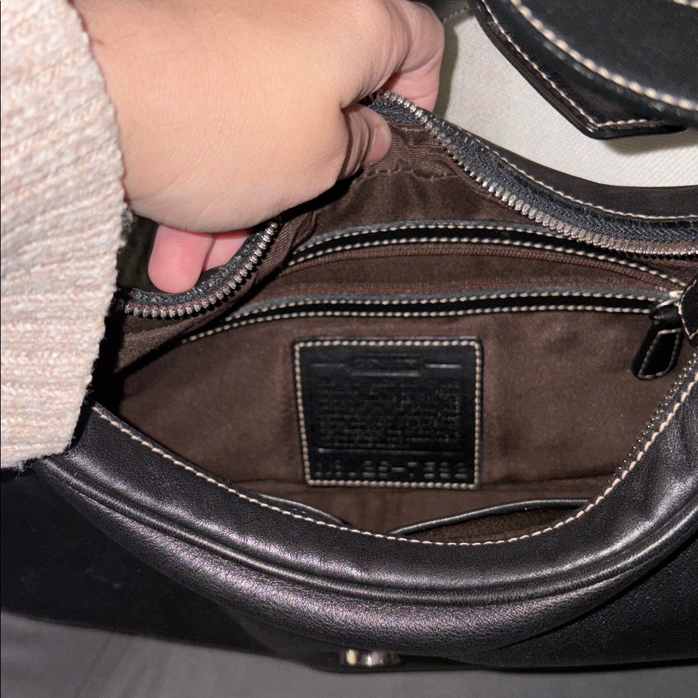 Coach black leather hobo bag - Picture 8 of 9